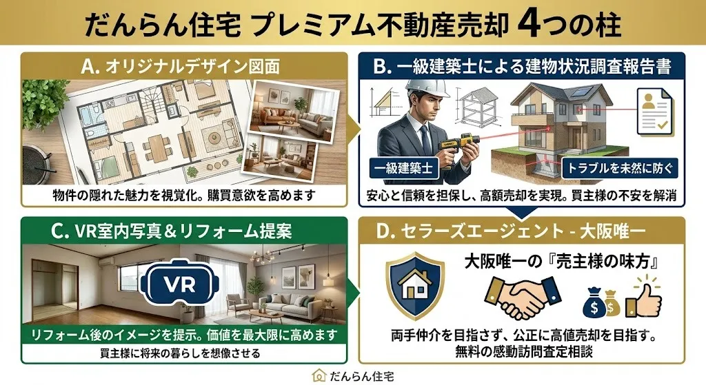 だんらん住宅で帝塚山東の不動産を高額売却するコツ！